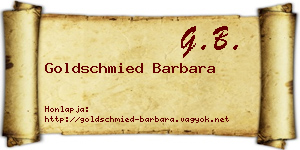 Goldschmied Barbara névjegykártya
